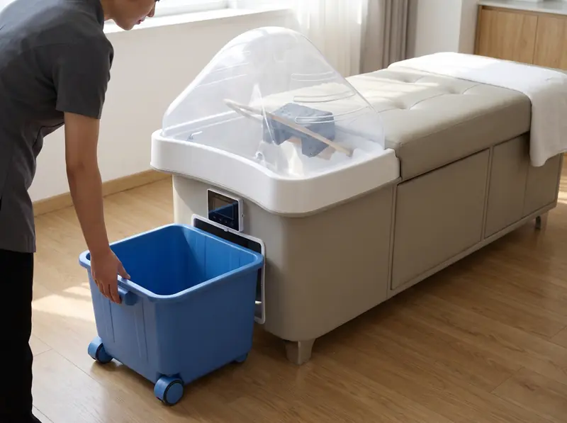 Le réservoir de 90 litres de L’Autonome, sorti sur ses roulettes