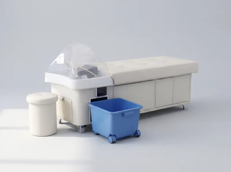 L’Autonome, coloris blanc, avec son tabouret