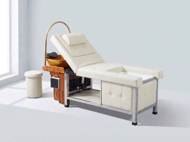 La Complète, coloris blanc, avec son tabouret