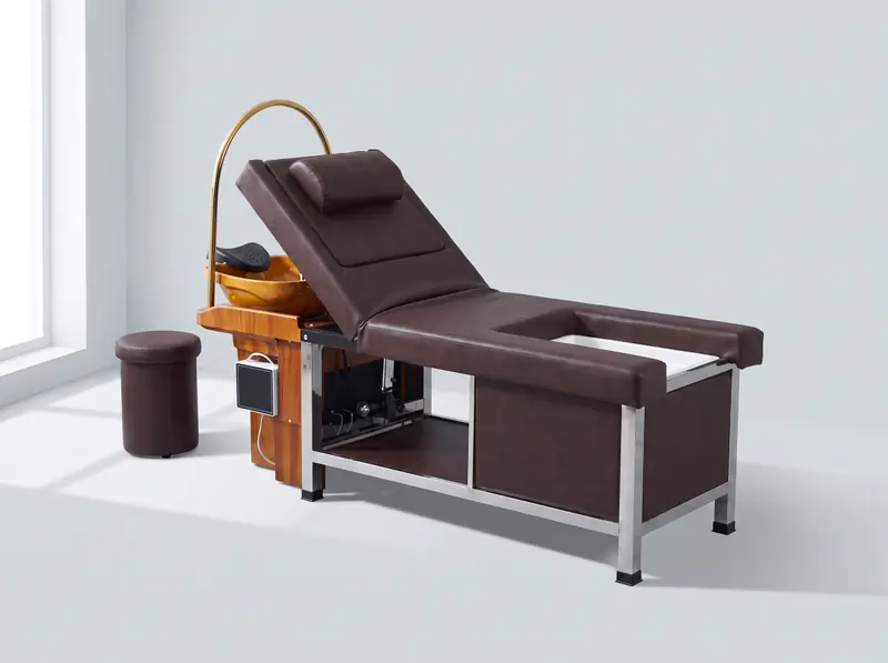 La Complète, coloris brun, avec son tabouret